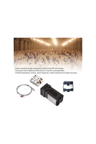 Qingmipy Pıd Sıcaklık Kontrol Seti: Rex-c100 + Ssr-25da + 1m K Tipi Termokuple, Akıllı Kontrol, Dijital Gösterge, Evcil Hayvan Yetiştirme/fırın Uygulamaları