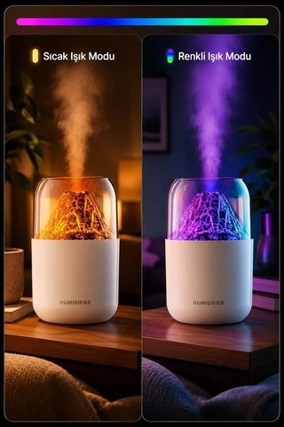Özel Üretim Ofis Işıklı Ev Hava Nemlendirici Aroma Difüzör Y10 Beyaz