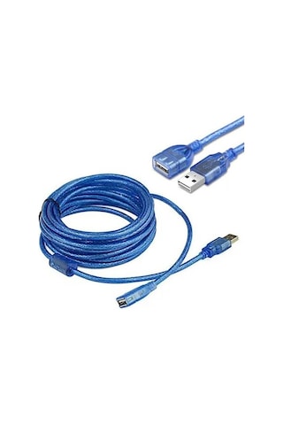 Rose Usb Uzatma Kablosu 10 Metre Uzatıcı Dişi Erkek Filtreli Mavi