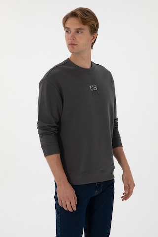 U.S. Polo Assn. Erkek Bisiklet Yaka Comfort Fit Antrasit Basic Sweatshirt 50313760-VR006