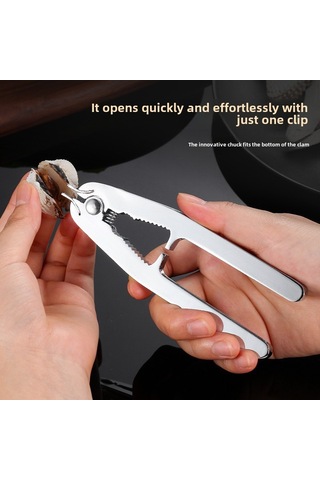 Qingmipy Zink Alloy Mutfak Aleti: Midye, Kan Midyesi Ve Ceviz Açıcı - Dayanıklı Doğru Saplı Keten Açma Araçları Diğer