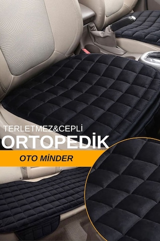 Premium Soft Oto Koltuk Minderi Seti Sırtlıksız Siyah