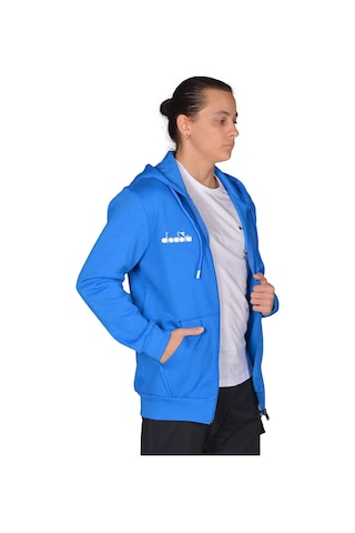 Diadora İmola - Erkek Saks Pamuklu Tam Fermuarlı Sweatshirt