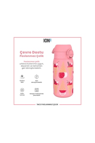 Ion8 - Paslanmaz Çelik Çocuk Suluk - Dondurma - 400 Ml - Sızdırmaz Çok Renkli