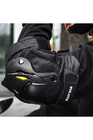 Primepickings Sulaıte Motosiklet Korumalı Dirsek Pedleri - Rüzgar Ve Sıcaklık Koruma Siyah Standart