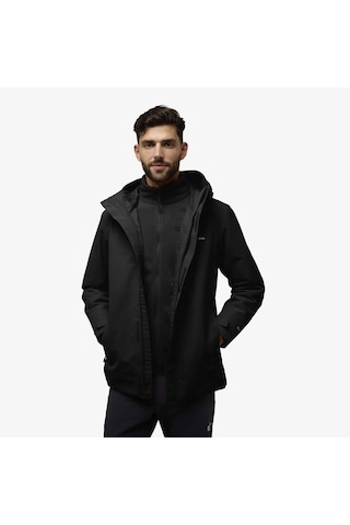 Jack Wolfskin Texapore 3in1 Erkek Siyah Ceket Düz A61864