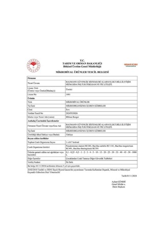 Bmusa Ranger Mikrobiyal Gübresi 1 Lt 1000 ML
