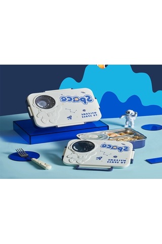 Skycity Öğrenci Ve Ofis Çalışanı İçin 3 Bölmeli, Çorba Kasesi İçeren, Gıda Grubu Paslanmaz Çelik Isı Saklayan Bento Kutusu Servis Gereçleri Yok Beyaz