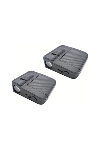 Boatshop1 2 Adet Melek Kanatları Karşılama Işıkları Car Door Panel Light Bulb Akıllı Hareket Sensörlü Ultra Hd Lens Pil İle Çalışan Siyah Tasarım İç Ve Dış Mekan Aydınlatma