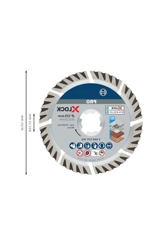 Evrensel Elmas Kesme Diski, 12,5 Cm, X-lock