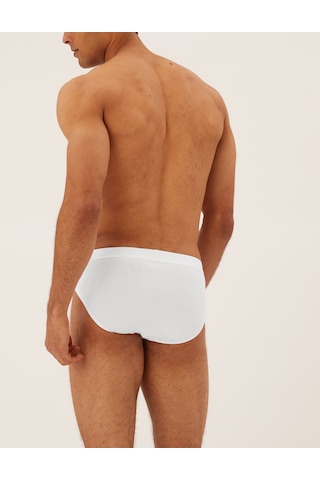 Marks & Spencer Saf Pamuklu 5'li Nefes Alabilir:trade Mark: Slip Külot Seti Beyaz