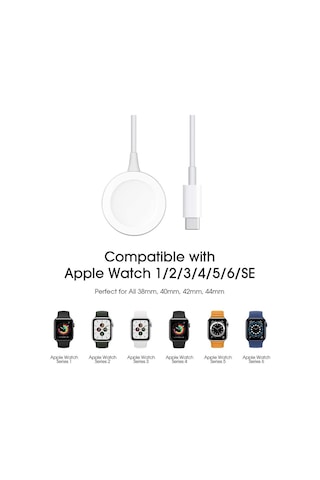 Apple Uyumlu Watch Type-C 38 40 41 42 44 45 Mm 3 4 5 6 7 Seri Şarj Aleti