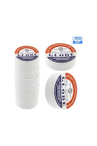 Globe İzole Bant 100 Adet Beyaz Globe İzole Bant 100 Adet Beyaz