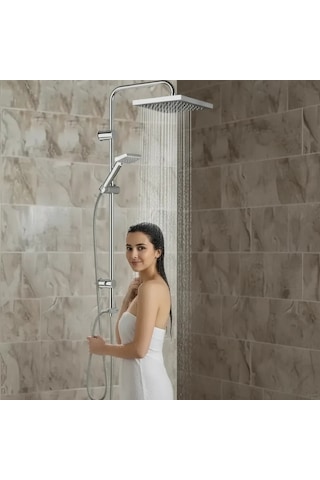 Irmak Premium Robot Yağmurlama Tepe Duş Sistemi Modern Banyo Batarya Seti Çok renkli