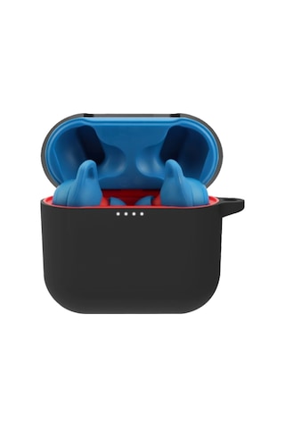 Dofolink Skullcandy Indy Evo İçin Silikon Koruyucu Kılıf, Şarj İçin Kapağı Kaldırmaya Gerek Yok, Yüksek Dayanıklı, 1:1 Hassas Delik Tasarımı, Siyah