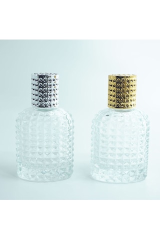 Parfüm Şişesi 50 Ml 5 Adet Oval Noktalı Kristal Boş Parfüm Şişesi