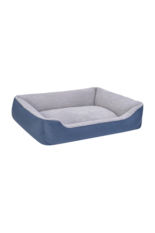 Pet Comfort Bravo Duo Köpek Yatağı Mavi/gri Peluş L 90x70cm
