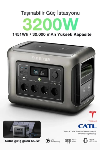 3200w Taşınabilir Güç Istasyonu 1056wh Kapasite, Lifepo4 Batarya, Solar Destek, App Kontrollü
