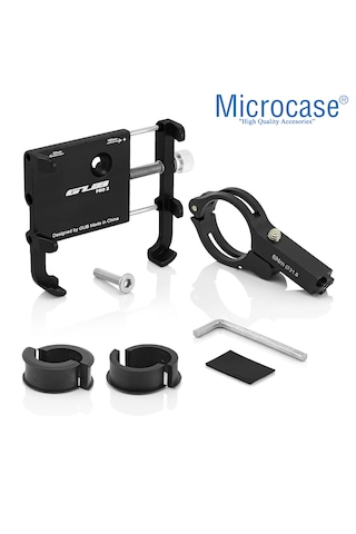 Microcase Pro 2 Alüminyum Ayarlanabilir Motosiklet Bisiklet Scooter Telefon Tutucu - Al5092 Siyah