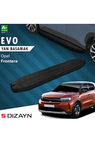 S-dizayn Opel Frontera Evo Siyah Yan Basamak 183 Cm 2024 Üzeri A+ Kalite
