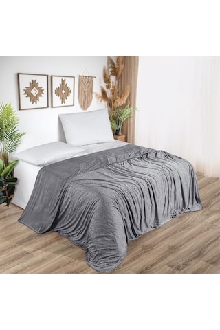 Ice Chill Serinletici Pike Çift Kişilik 200x220 Cm Cooling Nano Kumaş Gri Açık Indigo