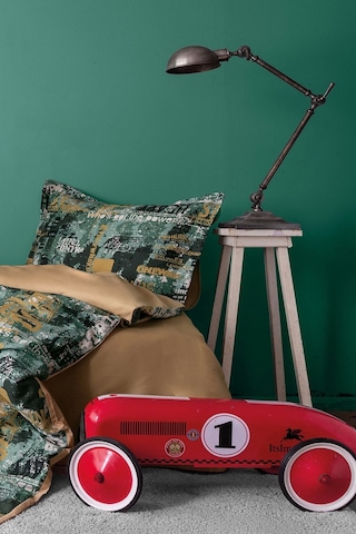 Rocky 210 Tc 83 Tel Dijital Pamuk Saten Tek Kişilik Nevresim Takımı Çok Renkli