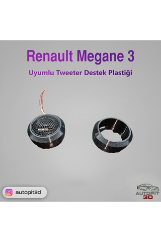 Renault Megane 3 Uyumlu Tweeter Destek Plastiği Hoparlör Yuvası / Aparatı