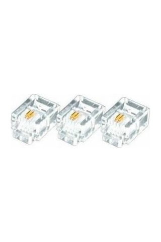 Alfais 4839 Rj11 Jack Telefon Kablo Ucu Konnektörü 100 Adet