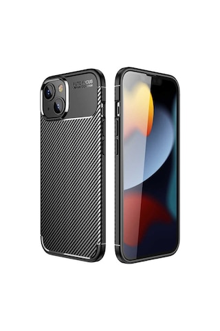 Apple Uyumlu iPhone 14 Tchs Negro Silikon Kılıf-siyah Siyah Siyah
