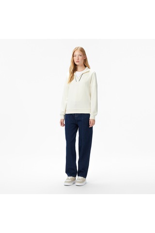 Nautica Kadın Krem Regular Fit Sweatshirt Düz 57k304t Krem