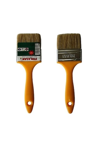 Asemu Kestirme Boya Badana Fırçası Tüm Numaralar Plastik Saplı