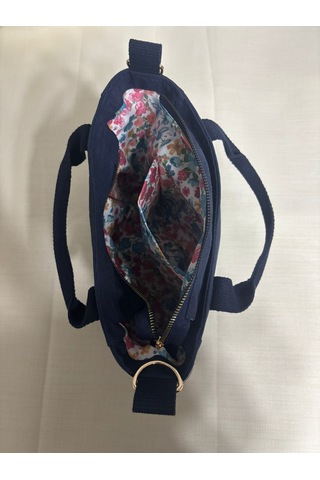 Lumya Atelier Lalezar Nakışlı Çanta Lacivert