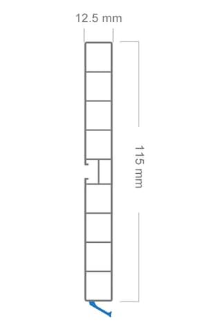 Pvc Baza Profili High Gloss 120 Mm Beyaz 1 Boy 3,66 Metre