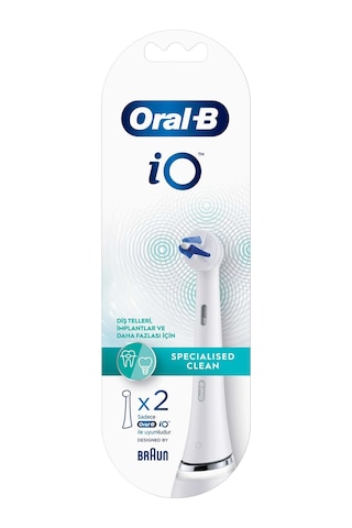 Oral-B iO Specialised Clean Beyaz Diş Fırçası Yedek Başlığı 2 Adet