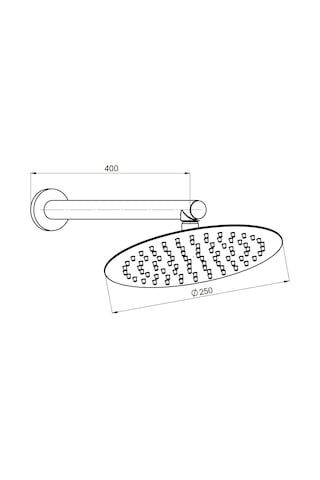 Gpd Ankastre Duş Başlığı Oval Slim Metal 25 Cm Siyah Ads30-s Siyah