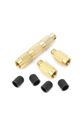 Lemestar 4'lü Bakır Lastik Deflatör Aracı - Tek Seferde 4 Lastiği Deflate Eden, Basit Kullanım, Anahtar Zinciri İle Taşınabilir