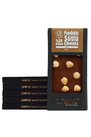 %50 Kakao Fındıklı Sütlü Çikolata 100 G X 6 Adet