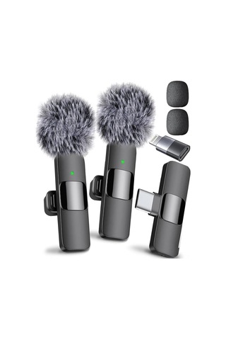 Yaozixa K9 Kablosuz Mikrofon: Çiftli Miktar, Type-c Ve İphone Uyumlu, Stüdyo Kalitesi Ses, Cep Boyutu