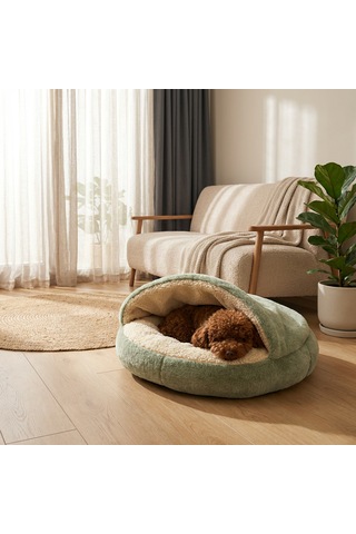 Kanguru Model Yuvarlak Kedi/köpek Yatağı