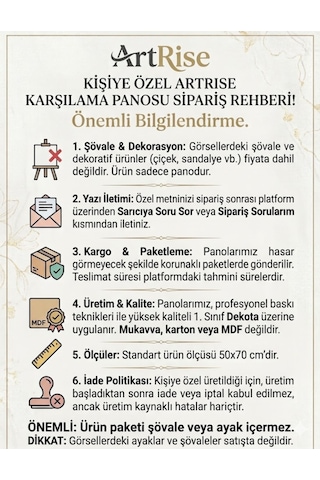 Söz Nişan Düğün İçin 50x70 Karşılama Panosu - Renkli Çiçek Tasarımlı 004 Beyaz