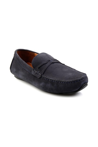 Bambi Lacivert Hakiki Deri Erkek Loafer Ayakkabı E01547007801 Lacivert