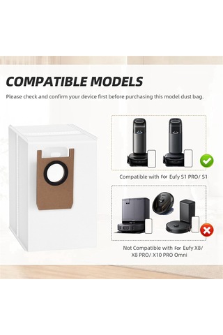 Xiaaokeji Eufy Omni S1 Pro Robot Süpürge İçin 14 Adet Toz Torbası Yedeği