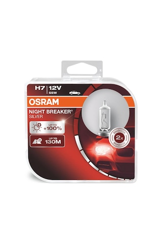 Osram Night Breaker Silver 12V H7 55W 64210Nbs 130M Fazla Mesafe