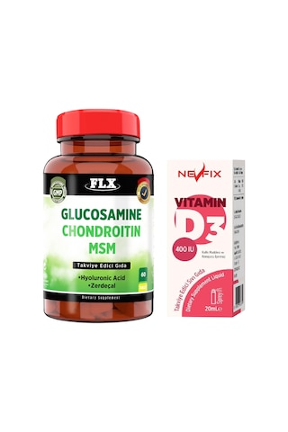 Glucosamine Chondroitin Msm 60 Tablet Nevfix Vitamin D3