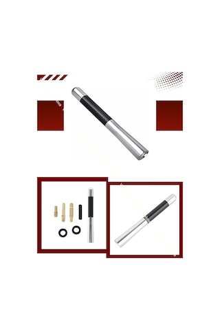 Ford Modelleri Uyumlu Alüminyum Karbon Fiber Oto Araç Anten Çubuğu Gri