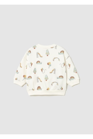 Mayoral Yenidoğan Bebek Sweatshirt Krem