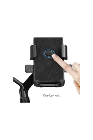 Ebitda Y02 Elektrikli Bisiklet Telefon Tutucusu, Dikiz Aynası Montajı, Çok Renkli, Abs-alüminyum, 4,7-6,8 İnç, Motosiklet-bi Çok Renkli