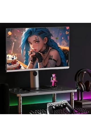 Xuweiwei Siyah Erkonomik Masaüstü Monitör Standı 3 Yükseklik Ayarlı Hava Delikli Kaymaz Fileli Metal Laptop Ve İmac Organizatörü