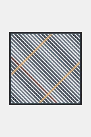 Vakko Twill İpek Eşarp - 41092 - Antrasit Ekru Antrasit Ekru