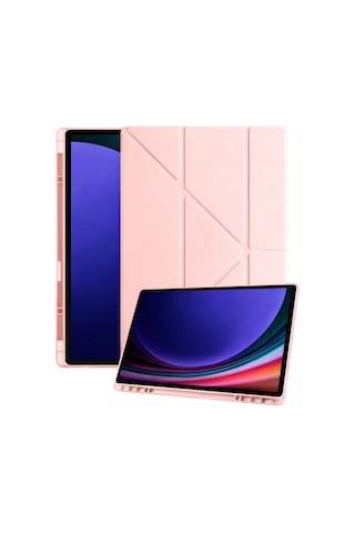 Newface Samsung Galaxy Uyumlu X930 Tab S11 Ultra 14.6 Kalemlikli Mars Tablet Kılıfı - Semeglbl - 73 Rose Gold